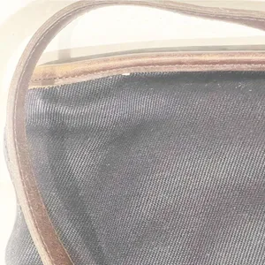 Vintage Coach E9d-6136 Black Canvas / Brown Leather Trim Purse Handbag‎ thumbnail 3