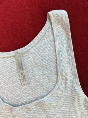 SKIMS cotton rib tank in light heather grey size XS thumbnail 3