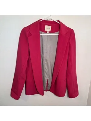 Silence + Noise Urban Outfitters Women's Size Small Boyfriend Blazer Open Pink thumbnail 2