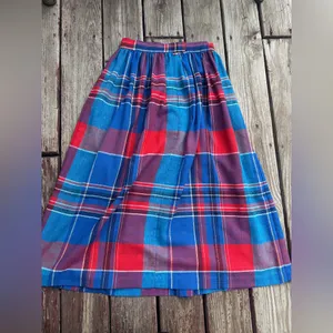 True Vintage Plaid Midi Skirt “Pendleton-Style,” Unsized (Modern 0) thumbnail 5