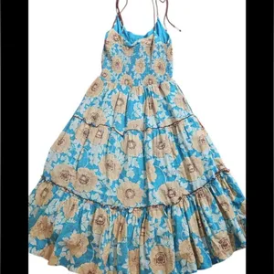 Free People Adriel Tie Strap Tiered Midi Dress NWT Size L thumbnail 3