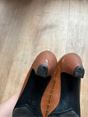40s pinup peeptoe heels Brown Size 8 thumbnail 6