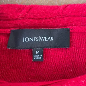 Jones New York Vintage Red Jones Wear sweater with mock neck and balloon sleeves sz m thumbnail 5