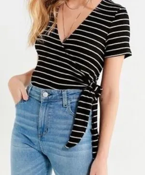 Urban Outfitters Project Social Tee Black White Wrap Tie Women’s Small thumbnail 1