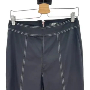 Tiger‎ Mist Black Stitch Seam Flared Zip Back Pants Size Medium thumbnail 2