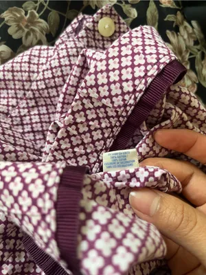 Vintage Aerie Pink Purple Floral 100% Cotton Pajama Pants XL Loungewear Cottage thumbnail 8