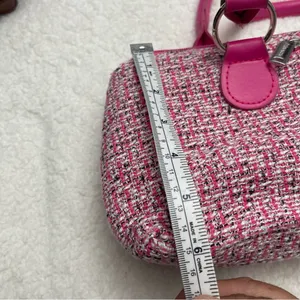 Wine pink clutch tweed design thumbnail 8
