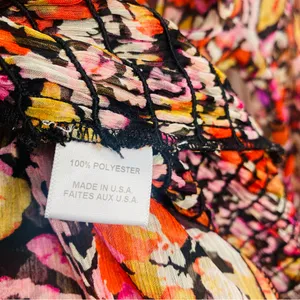 Misa Los Angeles Celina Dress in Fire Floral Feminine - Red, Pink, Black XS Gorg thumbnail 8
