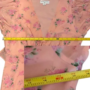 Love Shack Fancy X Target Pink Floral Tiered Ruffle Dress Size 12 thumbnail 4