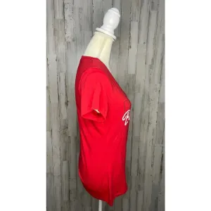 NWT Women's Size Small Chicago Blackhawks Red‎ V-Neck Short Sleeve T-Shirt thumbnail 3