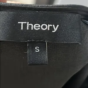 Theory black off the shoulder leather top thumbnail 5
