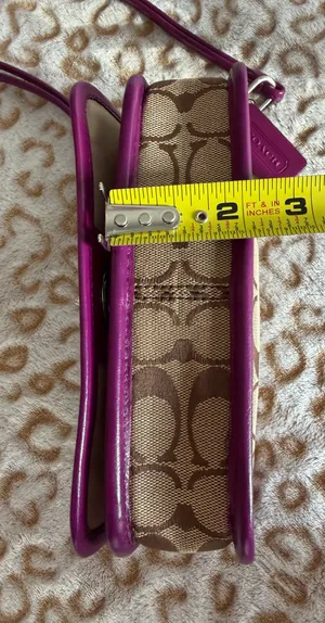 Coach Legacy Signature Penny Small Khaki/Berry Crossbody Bag thumbnail 9