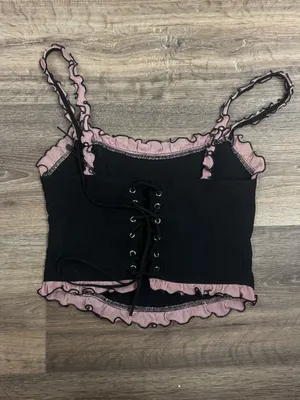 Motel Rocks Idalia Corset Ruffle Top Women’s Small thumbnail 5