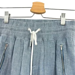 Athleta Cabo Linen‎ Wide Leg Pant Chambray Blue Size 0 thumbnail 5