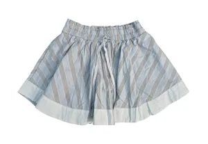 Aerie Blue White Striped Skort Elastic Waist Drawstring Cotton Mini Skirt XS thumbnail 1