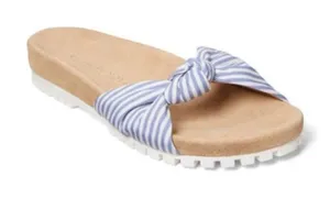 Jack Rogers Phoebe Knotted Comfort Slide Sandals in White Blue Stripe Size‎ 8 thumbnail 1