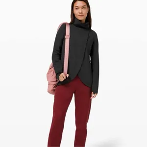 Lululemon Rulu Rally Wrap Long Sleeve Jacket Top Size 4 Black thumbnail 3