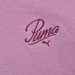 Puma Pink Script Logo Zip Up‎ Hoodie Sweatshirt Women's Medium thumbnail 7