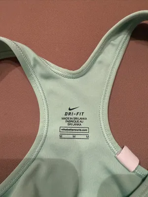 Nike Light Mint Racerback Sports Bra with Black Swoosh thumbnail 4