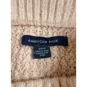 American Eagle Blush Pink Textured Knit Crewneck Sweater – Size Small thumbnail 3