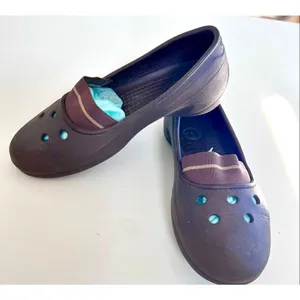 Crocs Juneau Flats Loafers Brown Womens Size 9 Slip On Shoes Elastic Band Rubber thumbnail 8