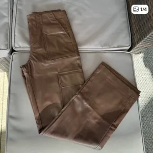 Zara Brown Cargo Trousers thumbnail 1