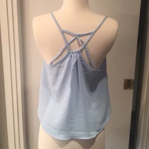Mine Blue Daisy Flowy Crop Top Size M thumbnail 6