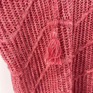 NWT Natural Reflections Peach Blossom Pink‎ Cotton Hooded Knit Sweater Large thumbnail 3