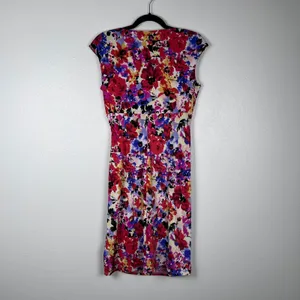 Lauren Ralph Lauren Women's Sleeve Floral Watercolor Dress Sz 6 thumbnail 6