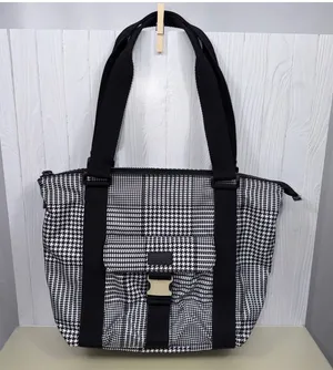 Lauren Ralph Lauren Houndstooth Plaid Tote Bag thumbnail 1