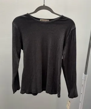 Mountain Ridge Women’s Gray Ribbed Long Sleeve Top Size M thumbnail 1