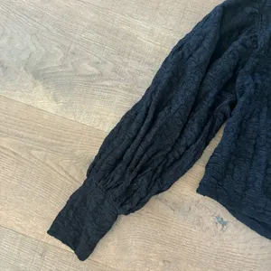 free people lace black open cutout back puff sleeve crop top thumbnail 3