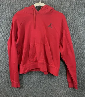 Jordan Red Hoodie Streetwear Women's Sport Size‎ S Loose Fit Crop thumbnail 1