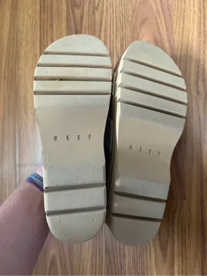 Reef Cushion Vista Platform Gold Metallic Costal Slide Sandal 8 thumbnail 5