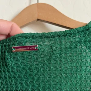Maniere De Voir Textured Cut Out Bodysuit Green thumbnail 11
