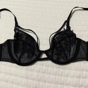 Bluebella Mesh Floral Cage Bra Black Blue Size 32C Strappy Flower Applique thumbnail 4
