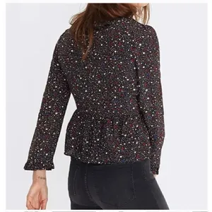 Madewell silk tie ruffle Star blouse small thumbnail 2