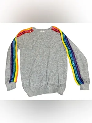 Lola + The Boys Rainbow Sequin Tracksuit Set Women’s Small thumbnail 6