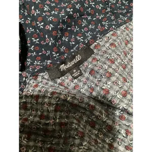 Madewell Tie-Back Peplum V Neck Floral Print Long Sleeve Top Campden Daisies M thumbnail 6
