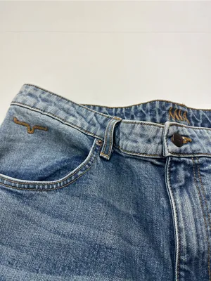Kimes Ranch Mia 16 / 34 Blue Denim Jeans High Rise Relaxed Straight Leg Western thumbnail 4
