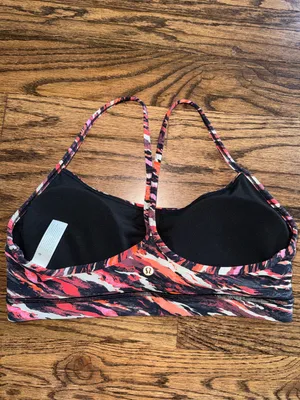 Lululemon Lunar New Year Flow Y Nulu Sport Bra Tiger Tide Smoky Red Mutli 12 L thumbnail 3