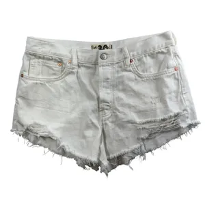 We The Free People Sz 30 Shorts Loving Good Vibrations Spring White Denim Cutoff thumbnail 3