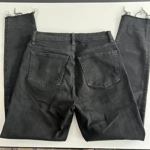 We The Free Skinny Jeans Womens 28 Black Good Distressed Raw Hem High Rise thumbnail 6