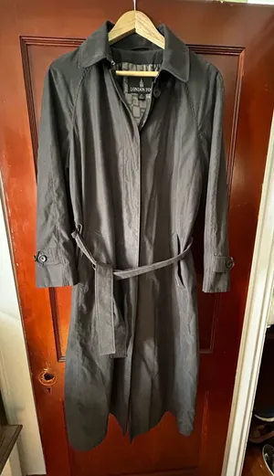 Black London Fog FOG Trench Coat thumbnail 1