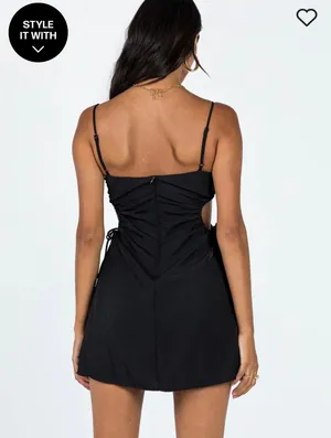 Princess Polly Black Mini Dress thumbnail 2