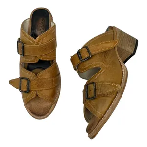 Freebird Caprice Leather Buckle Mule Sandals Brown Boho Womens Size 10 thumbnail 1