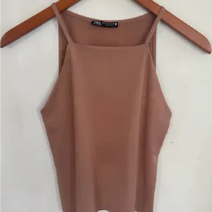 ZARA Dusty Mauve Square-Neck Camisole thumbnail 2