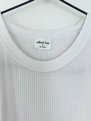 Wilfred Free White ribbed Aritzia tank top thumbnail 2