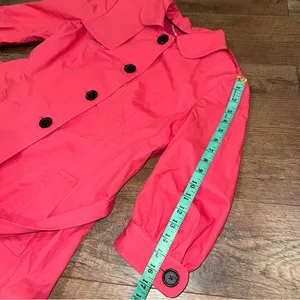 Banana Republic Pink Y2K Style Belted Trench Coat thumbnail 14