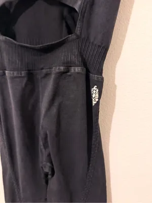 Free People Movement Good Karma Onesie Jumpsuit Dark Gray Charcoal Sleeveless thumbnail 5